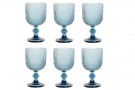  6 GLASS 8X8X14 240ML, GRATED BLUE thumbnail