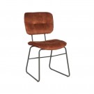 DEZ DINING CHAIR RUST VELOUR thumbnail