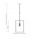 LLEWELLYN MATT BLACK METAL/GLASS ONE PENDANT thumbnail