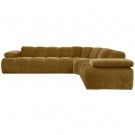 WOOOD MOJO CORNER SOFA RIGHT / LEFT WOVEN RIB FABRIC HONEY YELLOW thumbnail