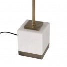 Bordlampe hvitt-gull metall-marbel 39x39x76 thumbnail