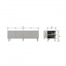WOOOD MADU TV UNIT PINE DEEP CLOUD GREY [fsc] thumbnail