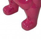FIGURE BULL DOG FUCHSIA RESIN 88 X 38 X 63 CM thumbnail
