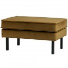WOOOD RODEO HOCKER ON LEGS VELVET HONEY YELLOW thumbnail