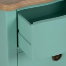 COMMODE TURQUOISE WOOD 93 X 38 X 78 CM thumbnail