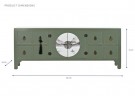 TV CABINET SPRUCE MDF 130X26X51 ORIENTAL GREEN thumbnail