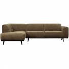 WOOOD STATEMENT CORNER SOFA LEFT FLAT RIB ROCK thumbnail