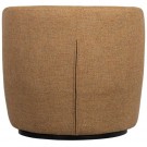 WOOOD SERRA SWIVEL ARMCHAIR IN FLAT WOVEN POLYESTER - CURRY  thumbnail