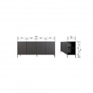 WOOOD New gravure skjenk 200 cm furu sort [fsc] thumbnail