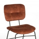DEZ DINING CHAIR RUST VELOUR thumbnail