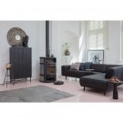 WOOOD STATEMENT CORNER SOFA RIGHT SUEDINE BLACK thumbnail