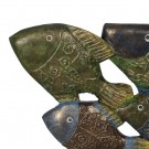 FIGURE FISHES WOOD DECORATION 60 X 11,50 X 52 CM thumbnail