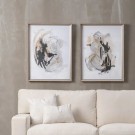 2stk, Abstrakt, håndmalt lerret 58x78 thumbnail