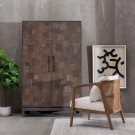 Garderobeskap brun mindi tre 110x45x180 thumbnail