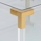 Konsoll gull-gjennomsiktig 130x41x79 thumbnail