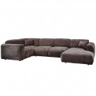 WOOOD CLOUD CORNER SOFA LEFT WOVEN CHENILLE WARM BROWN thumbnail
