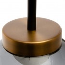 Taklampe svart-gull metall 14x14x26 thumbnail