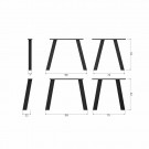 WOOOD SET OF 2 - HAARLEM 4-POSITION LEG OAK BLACKNIGHT [fsc thumbnail