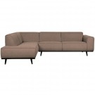 WOOOD STATEMENT CORNER SOFA LEFT BOUCLE NOUGAT thumbnail