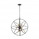 LUNA MATT BLACK & BRUSHED GOLD METAL SPUTNIK PENDANT thumbnail