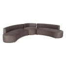 SOFA 3 PIECES GREY OLD FABRIC ROOM 405 X 112 X 70 CM thumbnail