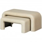 WOOOD SET OF 2 - STANI COFFEE TABLES FIBER CLAY NATURAL thumbnail