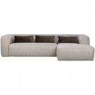 WOOOD BEAN CORNER SOFA RIGHT INCL. CUSHIONS LIGHT GREY thumbnail