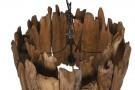 CEILING LAMP TEAK IRON 65X65X50 HECHO A MANO LA-217896 thumbnail