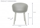 4 stk pr. pakke. KINE PP METAL 60X55X78 LIGHT GRAY thumbnail