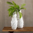 VASE WHITE CERAMIC DECORATION 18 X 17 X 49 CM thumbnail