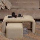 WOOOD SET OF 2 - STANI COFFEE TABLES FIBER CLAY NATURAL thumbnail