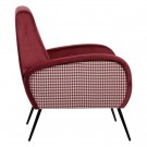 Lenestol bordeaux stoff-metall 68x97x86 thumbnail