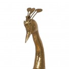 FIGURE PEACOCK GOLD METAL DECORATION 50 X 30 X 85 CM thumbnail