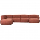 WOOOD POLLY SOFA U-SHAPE LEFT PINK thumbnail