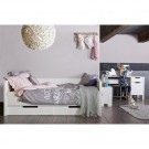 Jade Sett med 2 skuffer furu hvitmalt. thumbnail
