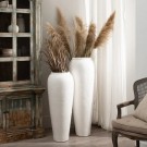 VASE WHITE FIBER CEMENT DECORATION 42 X 42 X 120 CM thumbnail