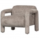 WOOOD LENNY ARMCHAIR IN MATT COARSE VELVET - SPOTTED SAND COLOR thumbnail