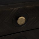 Skjenk brun-gull tre/metall 122x41x91 thumbnail
