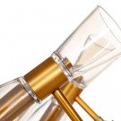 Taklampe gull metall/glass 83x83x126 thumbnail
