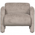 WOOOD LENNY ARMCHAIR IN MATT COARSE VELVET - SPOTTED SAND COLOR thumbnail