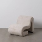 ARMCHAIR BEIGE FABRIC ROOM 60 X 90 X 63 CM thumbnail