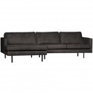 WOOOD RODEO CHAISE LONGUE LEFT BLACK thumbnail