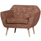 WOOOD ROCCO ARMCHAIR IN CHENILLE FABRIC -  MELANGE thumbnail