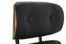 ARMCHAIR SET 2 WALNUT PU 89X87X79 FOOTREST BLACK thumbnail