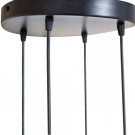 Multiple hengende lampe med 4 glass sort/ glass thumbnail