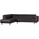 WOOOD STATEMENT CORNER SOFA LEFT GREY thumbnail