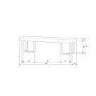 WOOOD MAXIME DINING BENCH RECYCLED WOOD NATURAL 160CM thumbnail