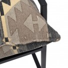 Lenestol svart-taupe stoff-metall 70x84x86 thumbnail