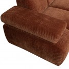 WOOOD MOJO CORNER SOFA RIGHT WOVEN RIB FABRIC RUST BROWN thumbnail