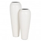 VASE WHITE FIBER CEMENT DECORATION 42 X 42 X 120 CM thumbnail